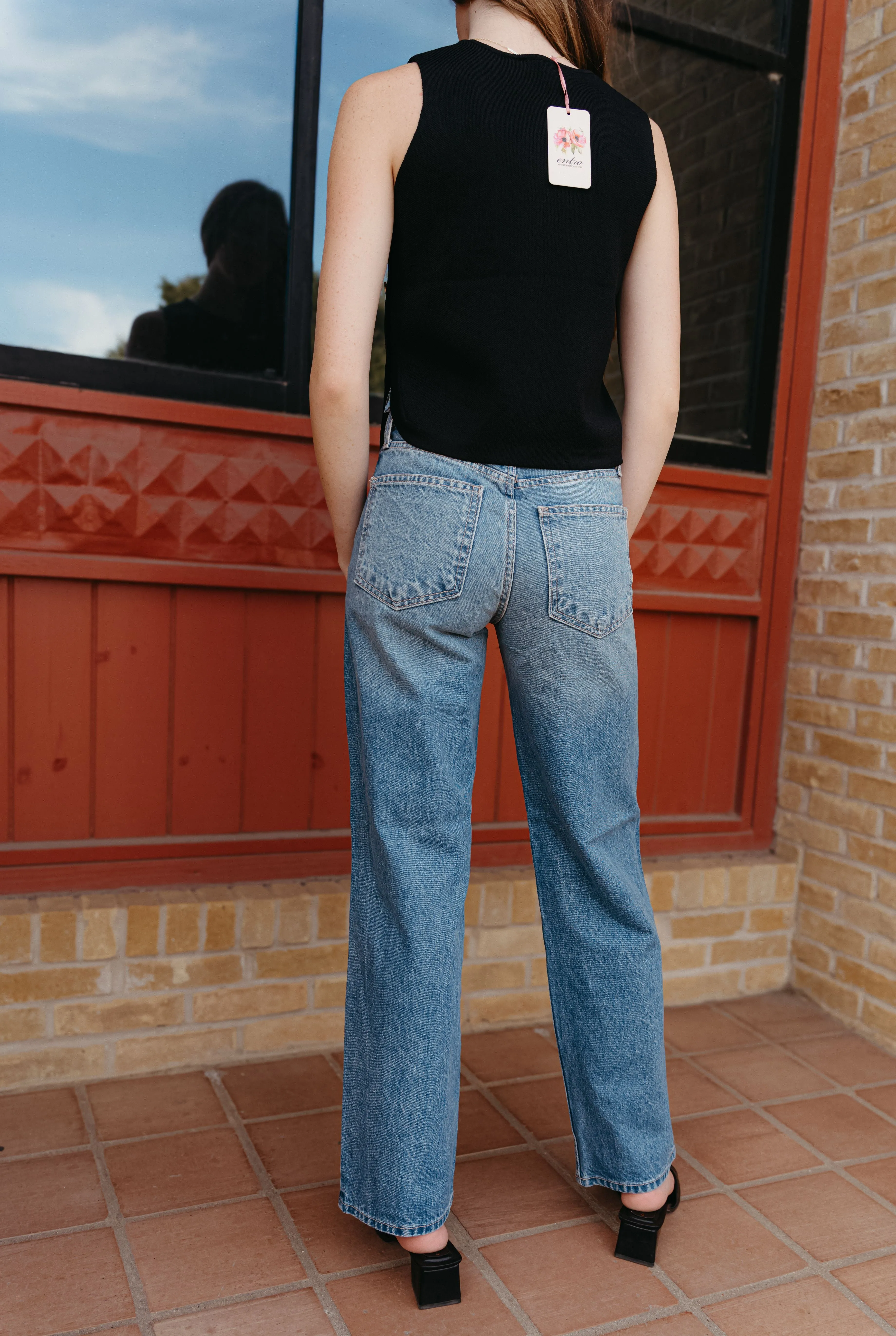 Medium Wash Relaxed Straight Jean BP470N