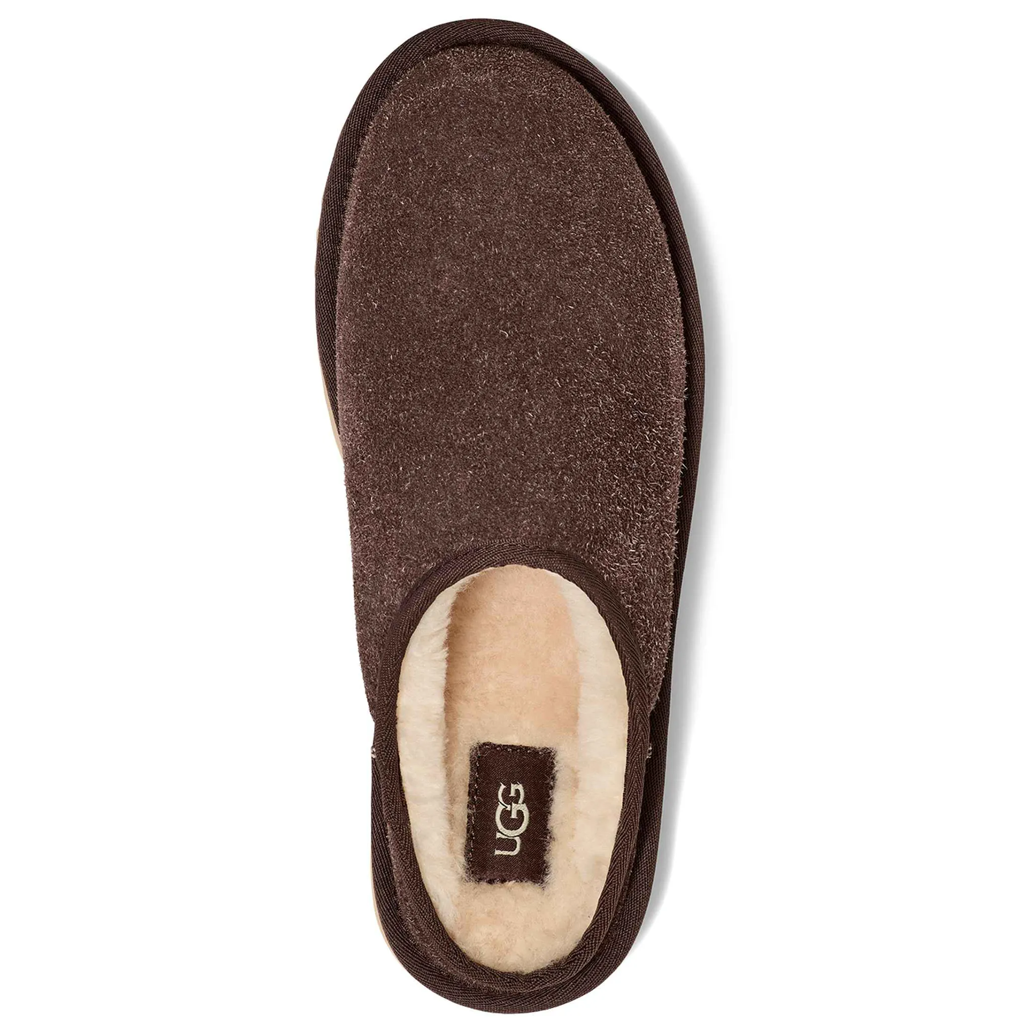 Mens Burnt Cedar Classic Slip-On Shaggy Suede