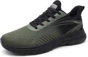 Men's Sports Running Shoes Lightweight Breathable Walking Shoes Non-Slip Outdoor Sports Cross-Country Running Shoes Fashion Sneakers Mesh Athletic Casual Shoes
