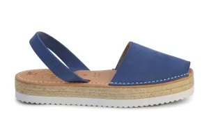 Mibo Flatform Avarcas Blue Menorcan Sandals