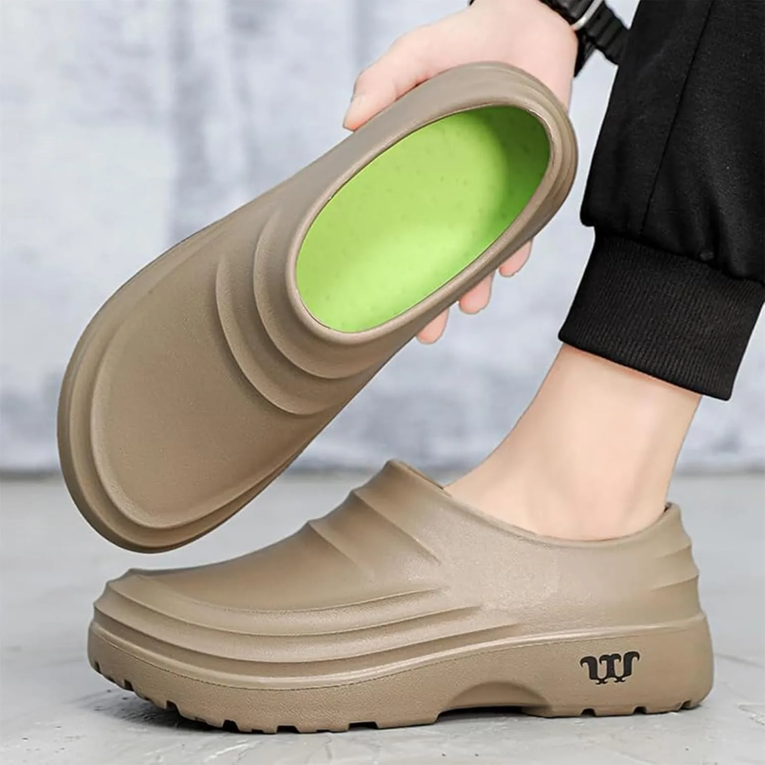 Mmoneyake Armadillo Clogs for Women Men Chef Shoes Wide Waterproof Nursing Shoe Comfortable Non Slip Nurse Work Shoes Ideal for Healthcare Kitchen Food Service Garden Unisex Slip-Resistant Work Shoe