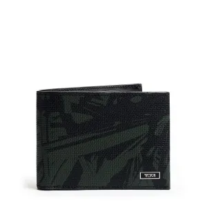 Monaco Double Billfold // Green Palm Print