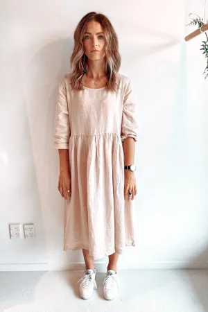 Montaigne Paris - Baggy Linen Dress - Rose