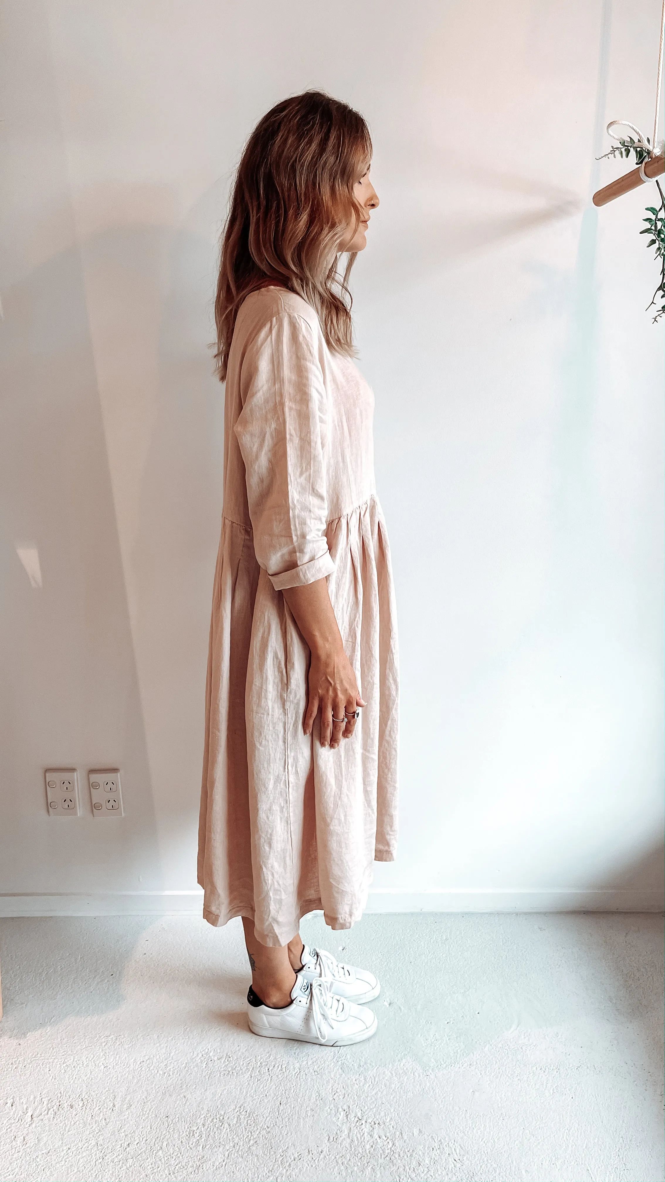 Montaigne Paris - Baggy Linen Dress - Rose