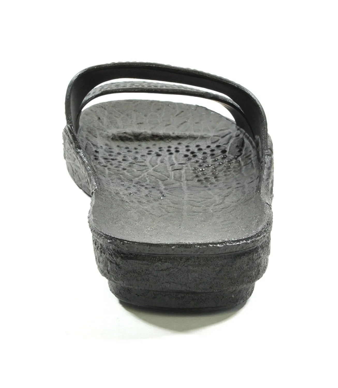Moses Rubber Slides - Two Strap Black Brown Jandals