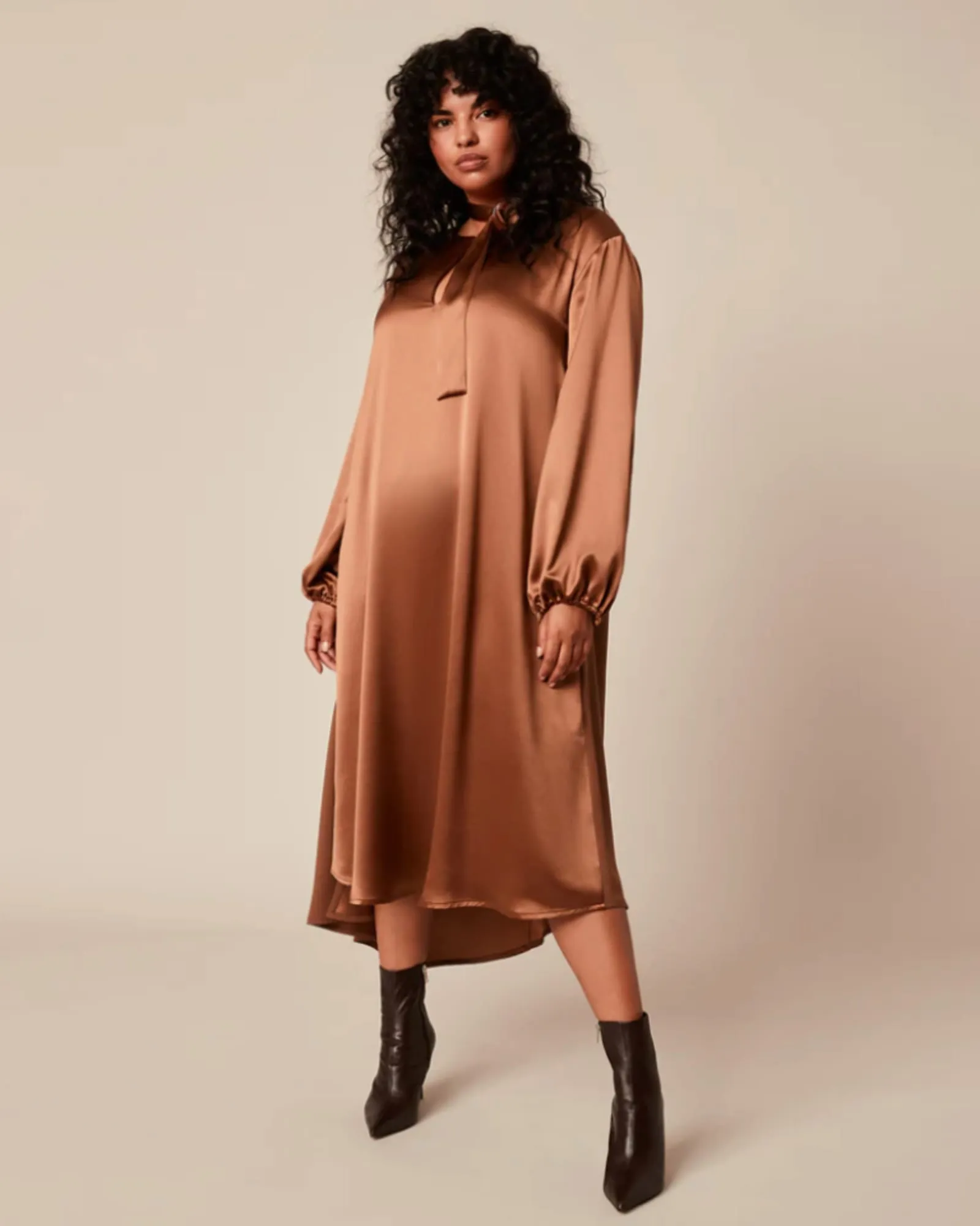 Naia Dress in Bronze | Bronze