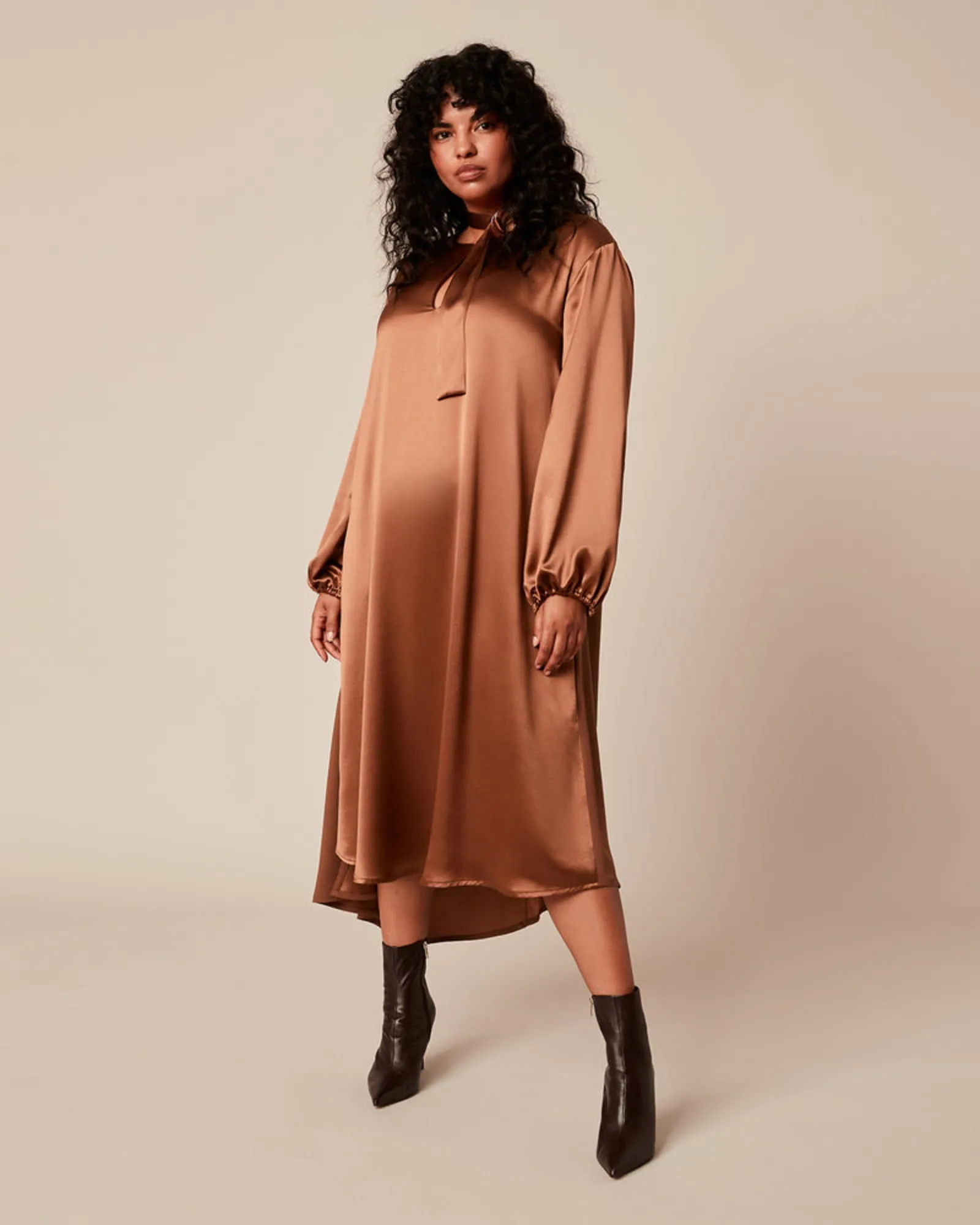 Naia Dress in Bronze | Bronze