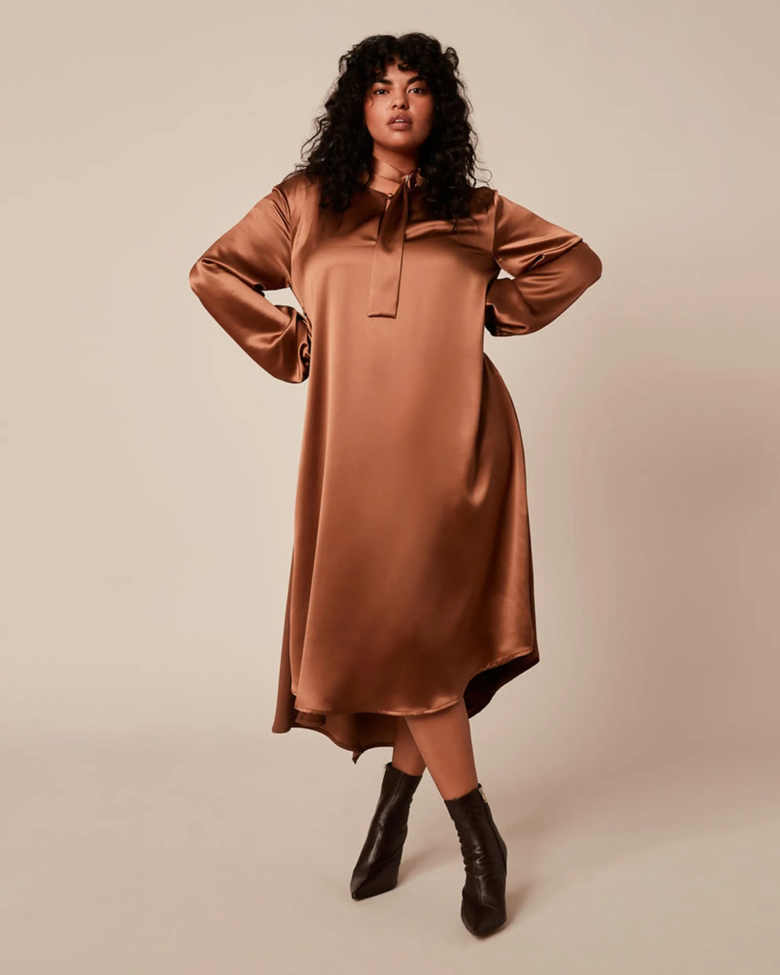 Naia Dress in Bronze | Bronze