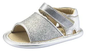 Old Soles Girl's Glam Bub Flexible Rubber First Walker Sandals, Glam Argent
