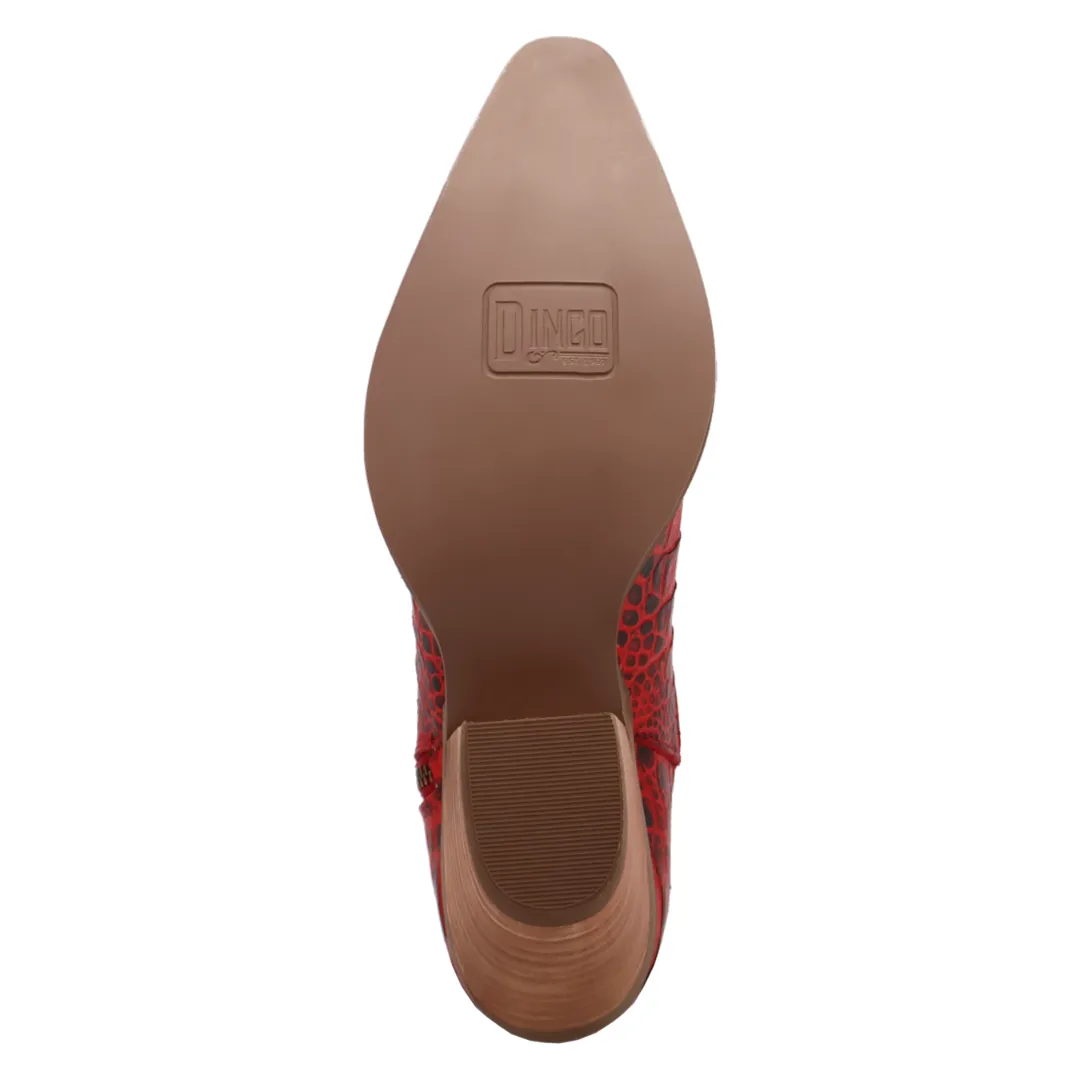 Online Exclusive | Dingo | Rickie Leather Boots in Red **PREORDER