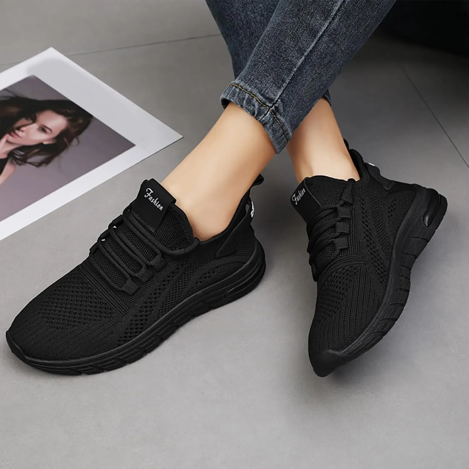 Orthopedic Shoes for Women Slip ons Hands Free Tennis Walking Shoes Breathable Athletic Comfortable Workout Training Sneakers