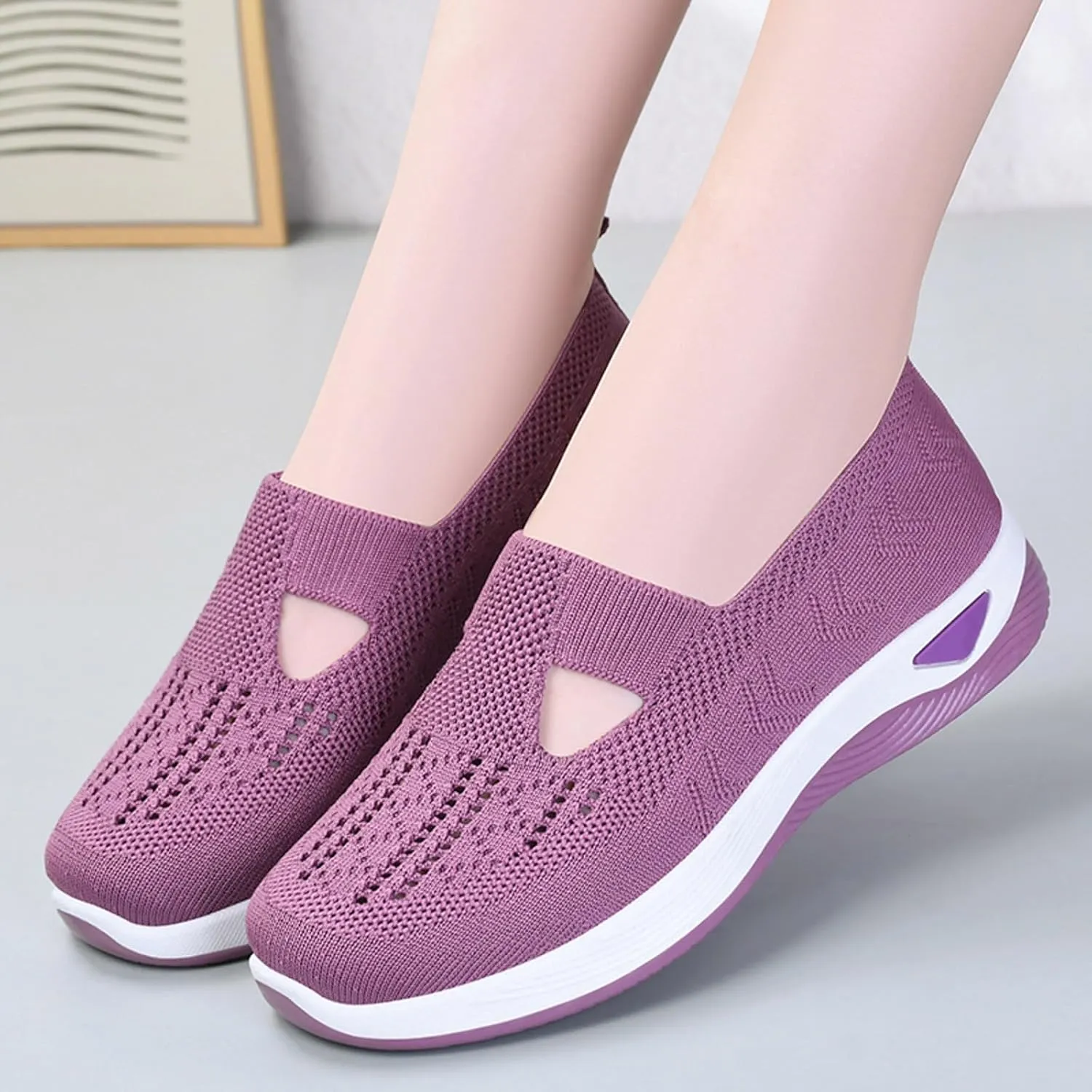 Orthopedic Slip On Shoes for Foot Pain Relief Womens Walking Sneakers with Arch Support Comfortable Casual Loafers Plantar Fasciitis Diabetic Feet