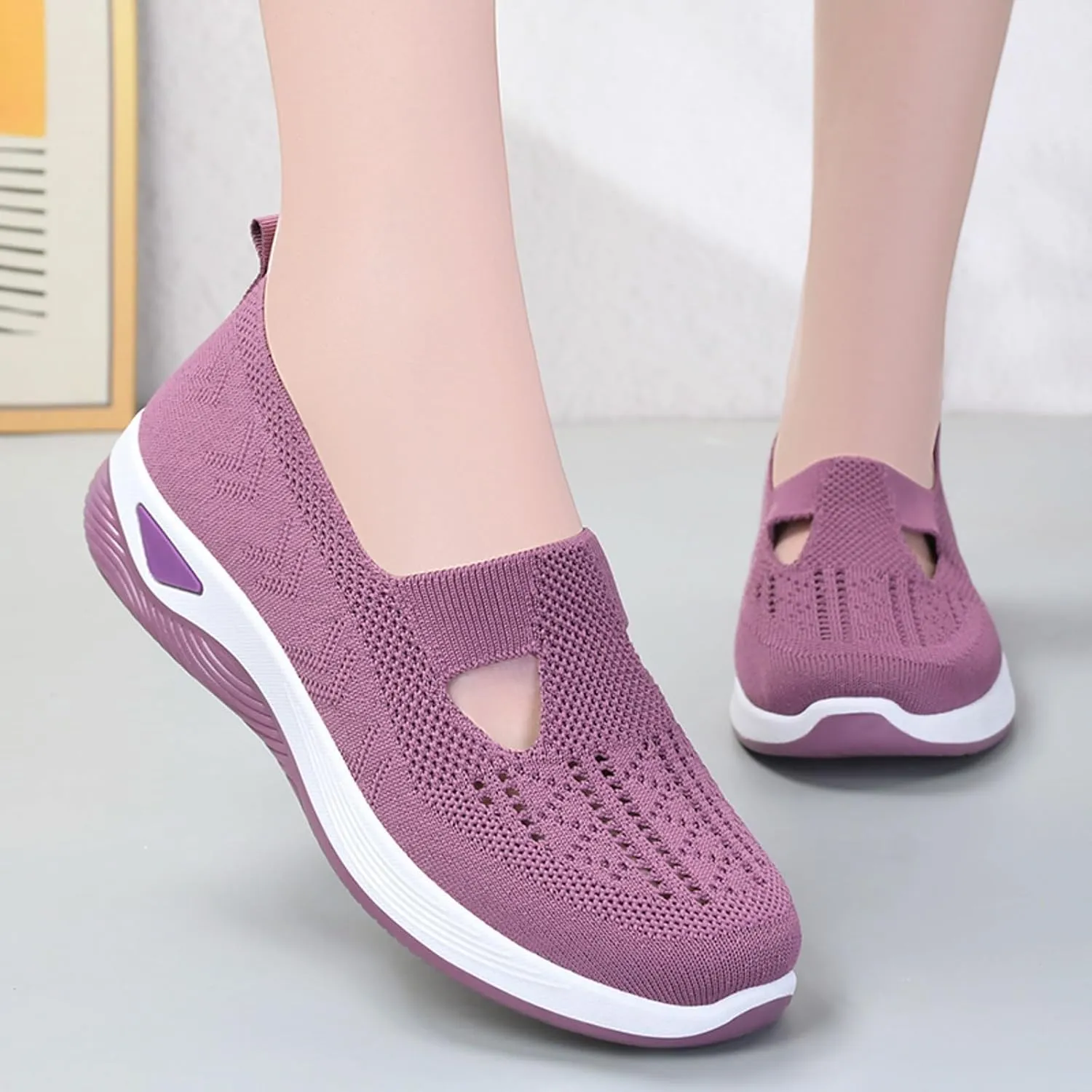Orthopedic Slip On Shoes for Foot Pain Relief Womens Walking Sneakers with Arch Support Comfortable Casual Loafers Plantar Fasciitis Diabetic Feet