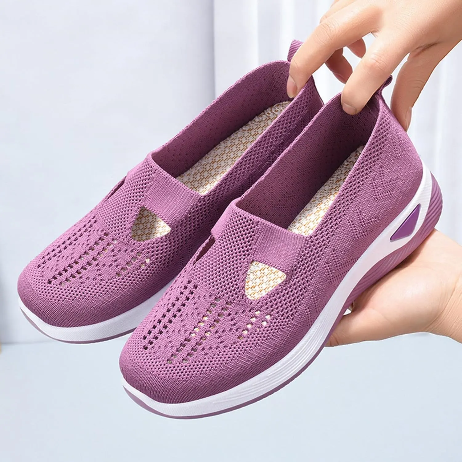 Orthopedic Slip On Shoes for Foot Pain Relief Womens Walking Sneakers with Arch Support Comfortable Casual Loafers Plantar Fasciitis Diabetic Feet