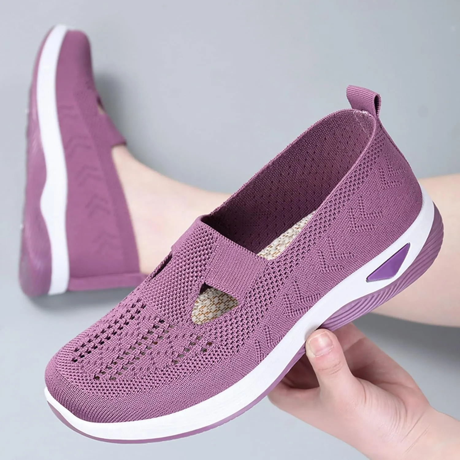 Orthopedic Slip On Shoes for Foot Pain Relief Womens Walking Sneakers with Arch Support Comfortable Casual Loafers Plantar Fasciitis Diabetic Feet