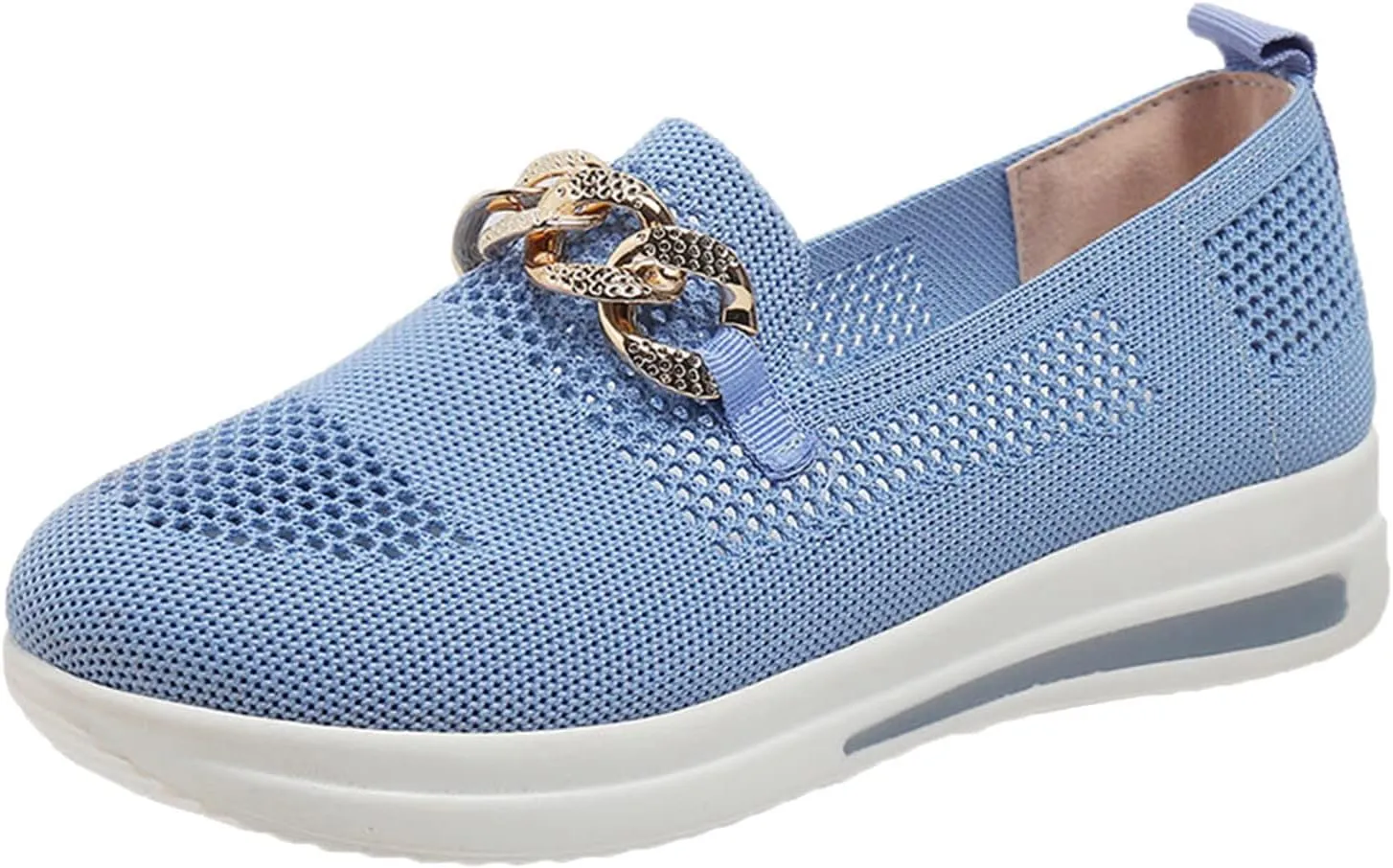 Orthopedic Walking Shoes for Diabetic Women Slip On Sneakers with Arch Support Comfortable Casual Loafers Plantar Fasciitis Foot Heel Pain Relief