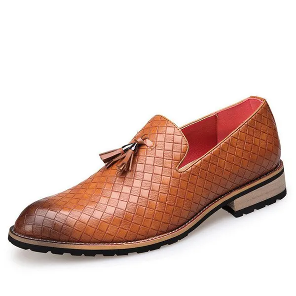 Plaid Slip On Casual Vintage Fashion Designer Trendy Men Shoes