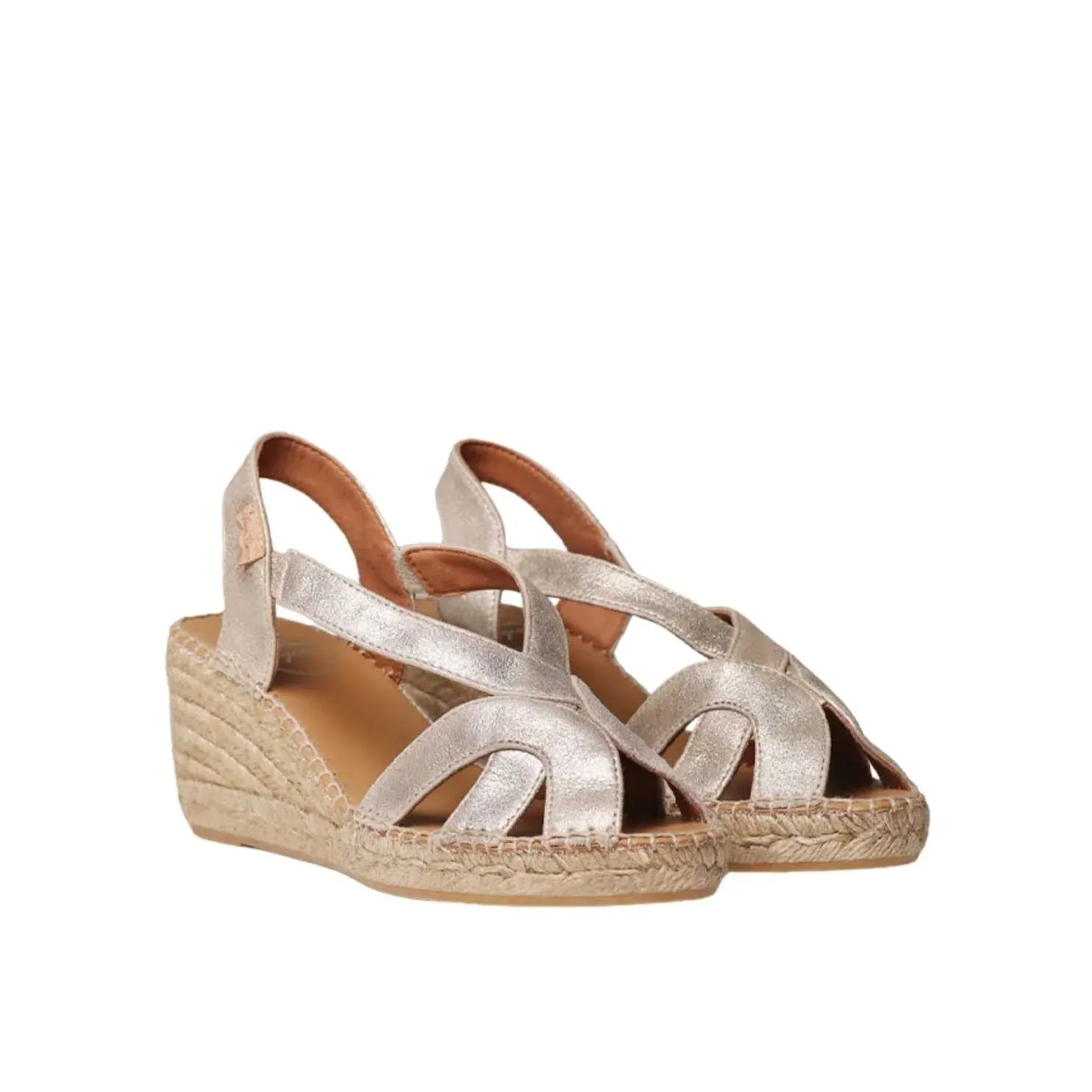 Plain Leather Espadrilles for Women - Lucia-AS