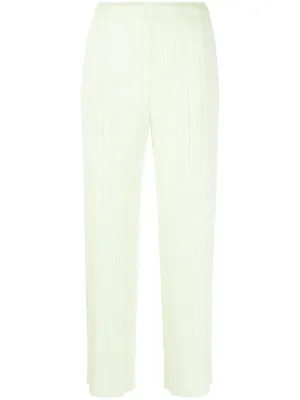 plissé cropped trousers