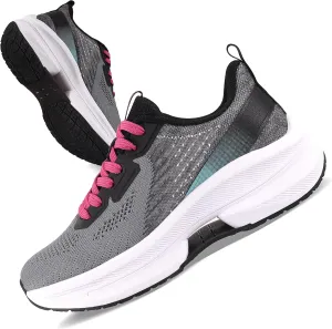 QUINMOK Womens Walking Shoes Non-Slip Tennis Sneakers Mesh Athletic Running Shoes