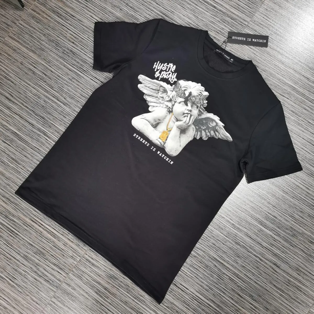 "Hustle & Pray" T-Shirt - Black