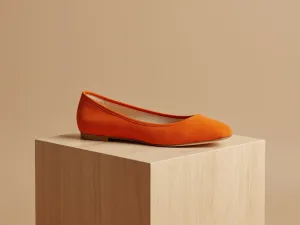 RACHELE • Custom Fitted Bespoke Ballet Flats • ORANGE