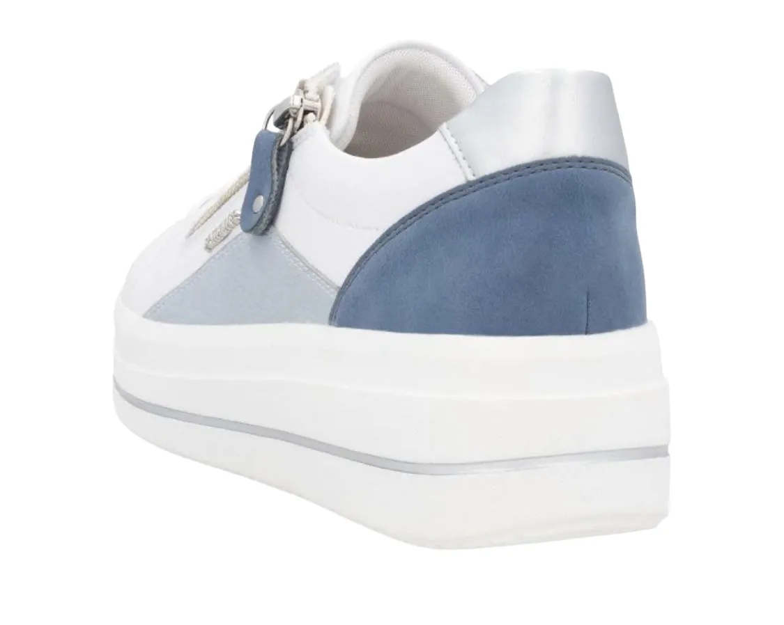 Remonte D1C01-84 Rock Leather White And Blue Multicoloured Trainers