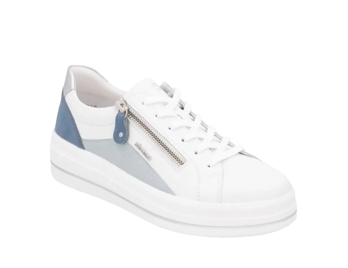 Remonte D1C01-84 Rock Leather White And Blue Multicoloured Trainers