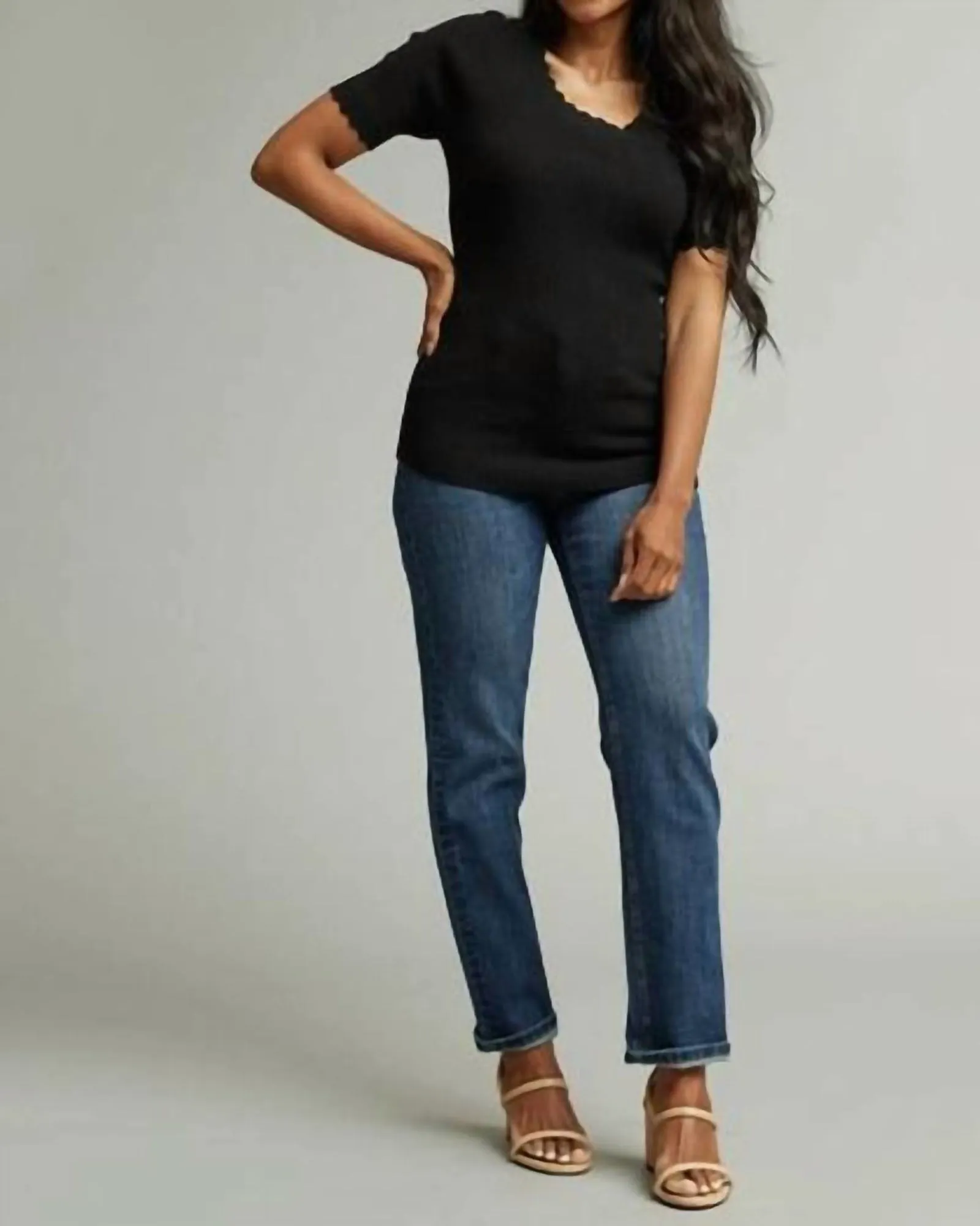 Scallop Sweater in Black Beauty | Black Beauty