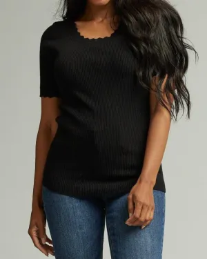 Scallop Sweater in Black Beauty | Black Beauty