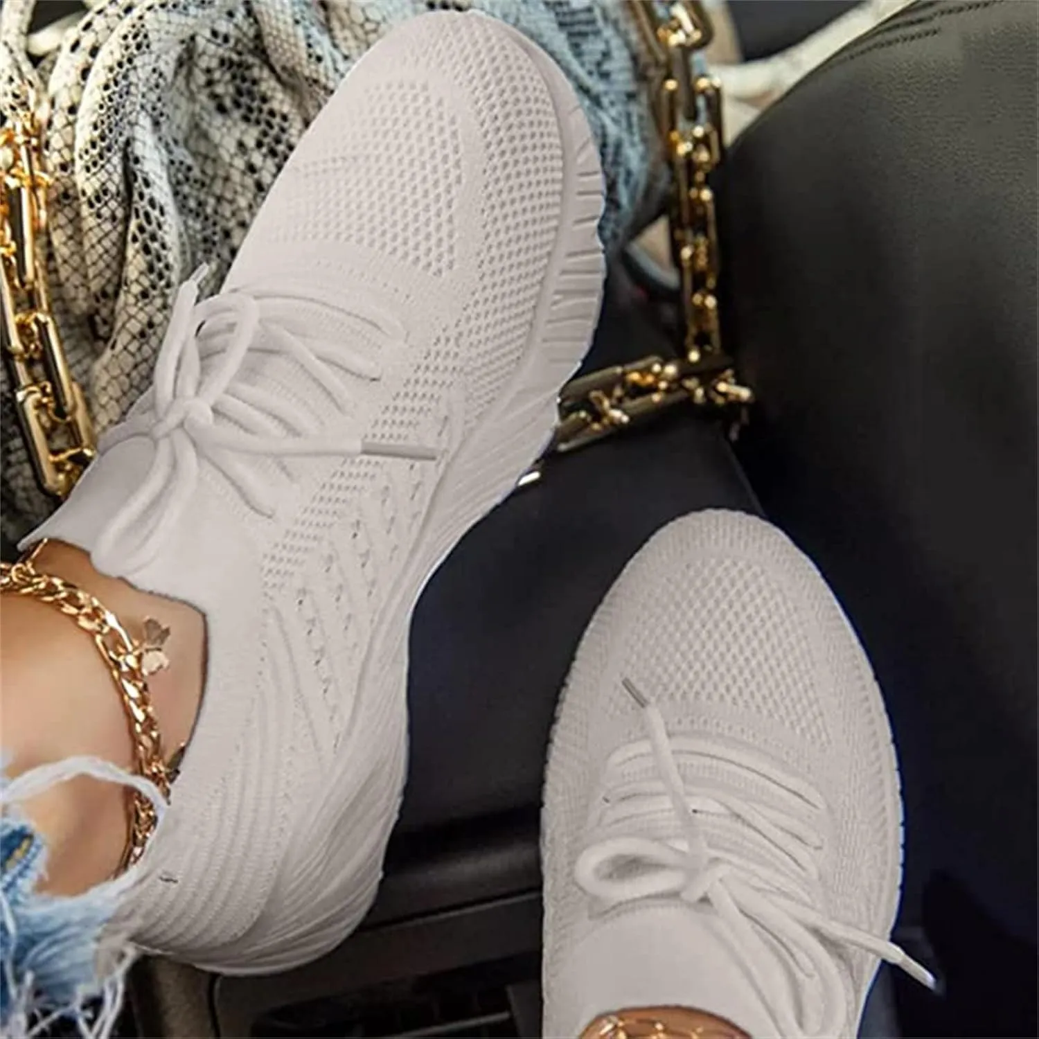 Shoes For Women Sneakers Slip On Breathable Mesh Walking Shoes Fashion Sneakers Comfort Non Slip Running Tennis Shoes