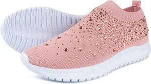 Shoes For Women Sneakers Slip On Walking Shoes Slip Resistant Travel Shoes Breathable Upper Gym Workout Fashion Sneakers