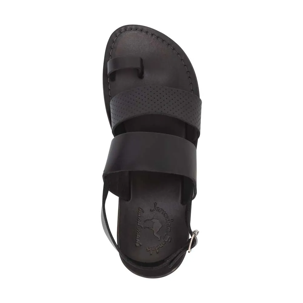 Simon - Leather Buckle Sandal | Brown