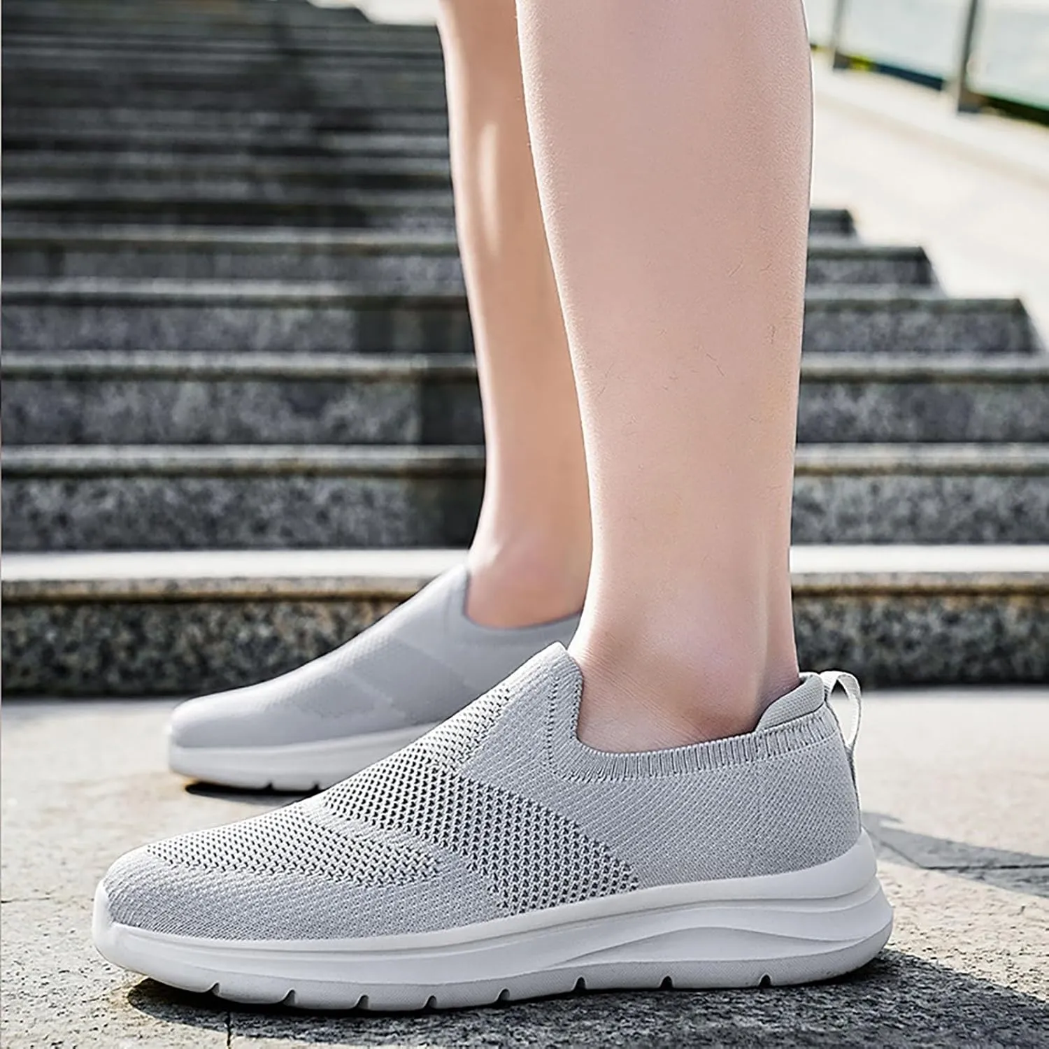 Slip On Walking Shoes for Women Fashion Mesh Casual Sport Sneakers Business Work Daily Walking Non Slip Sneakers