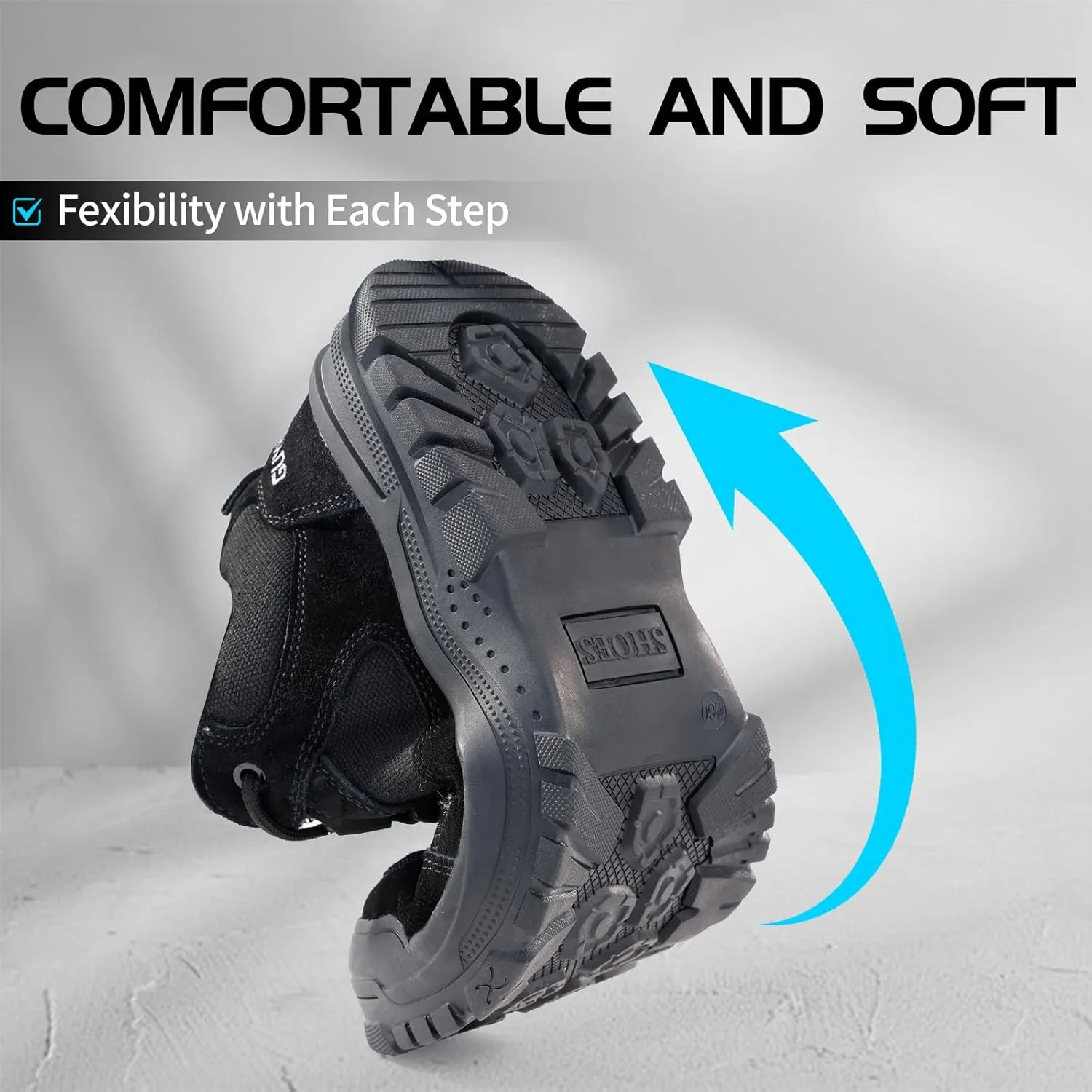 Steel Toe Shoes for Men Women Lightweight Work Shoes Mens Indestructible Safety Sneakers Puncture Proof Construction Shoe Composite Toe Sneakers