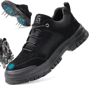 Steel Toe Shoes for Men Women Lightweight Work Shoes Mens Indestructible Safety Sneakers Puncture Proof Construction Shoe Composite Toe Sneakers