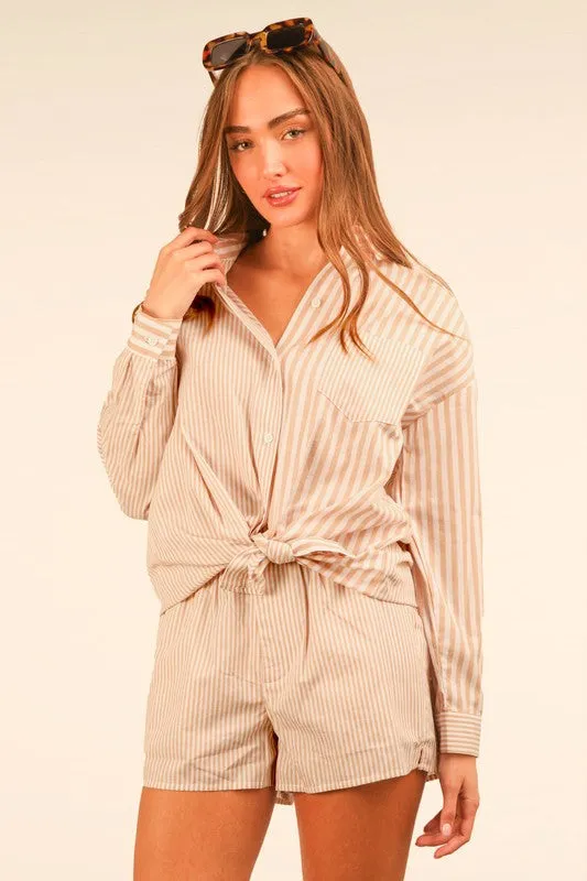 Stripe Short Set