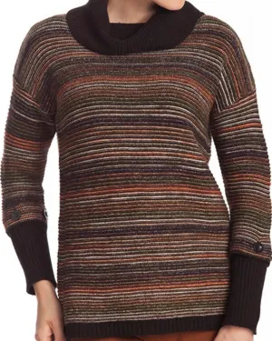 Striped Detachable Sleeve Pullover in Black Multi | Black Multi