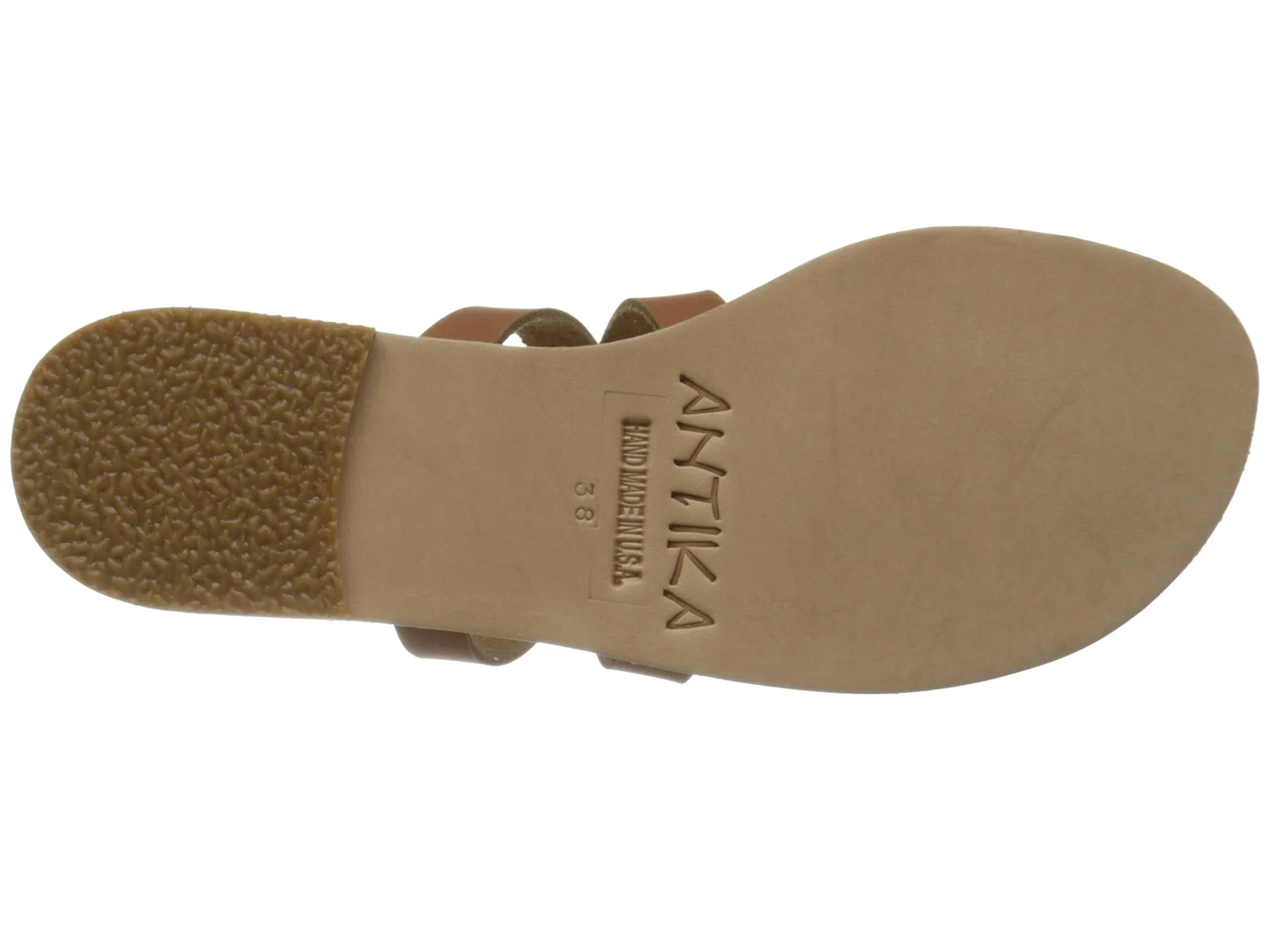 Sunset Blvd - Leather Toe Loop With Swarovski crystals | Tan