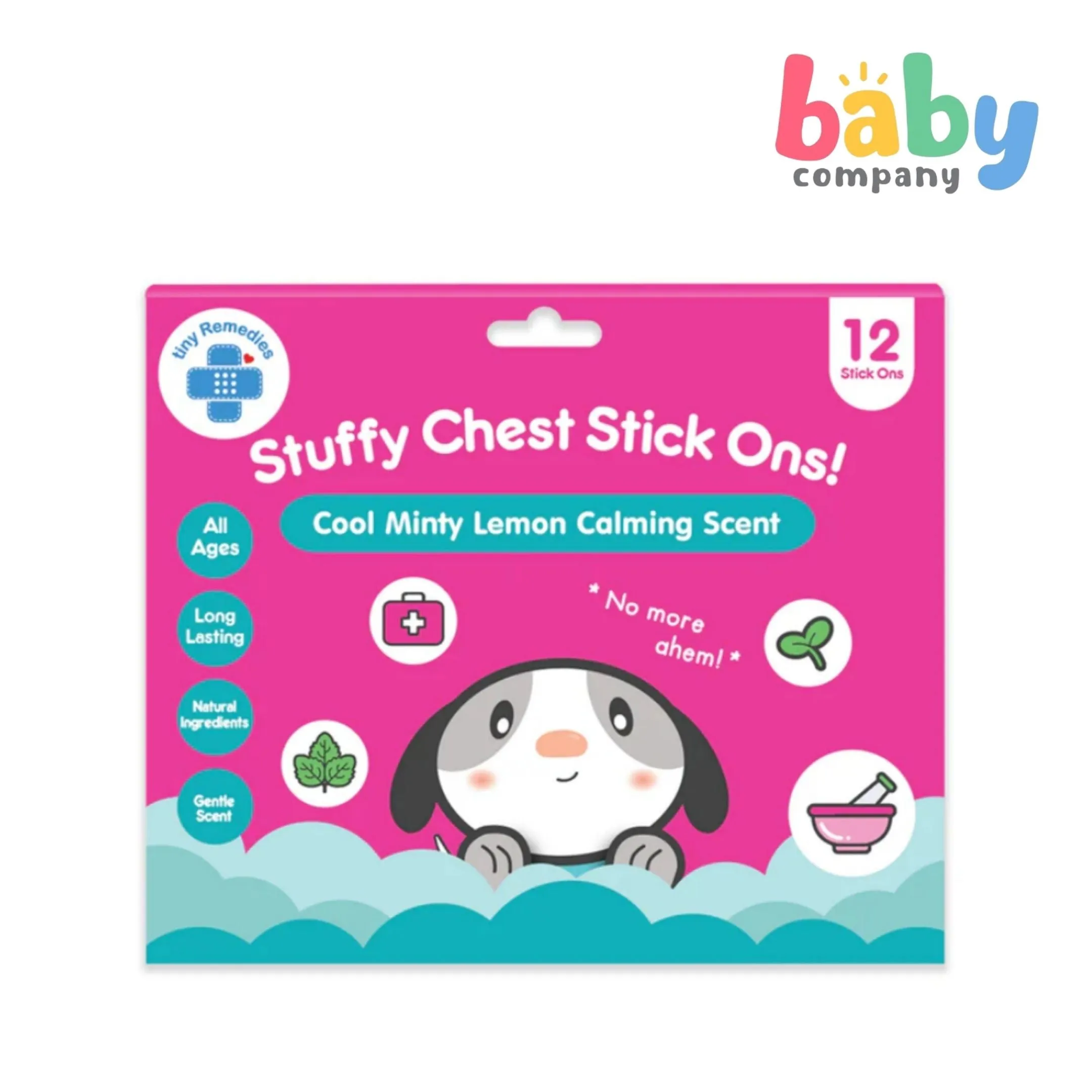 Tiny Buds Remedies 12pcs Stuffy Chest Stick Ons for Babies