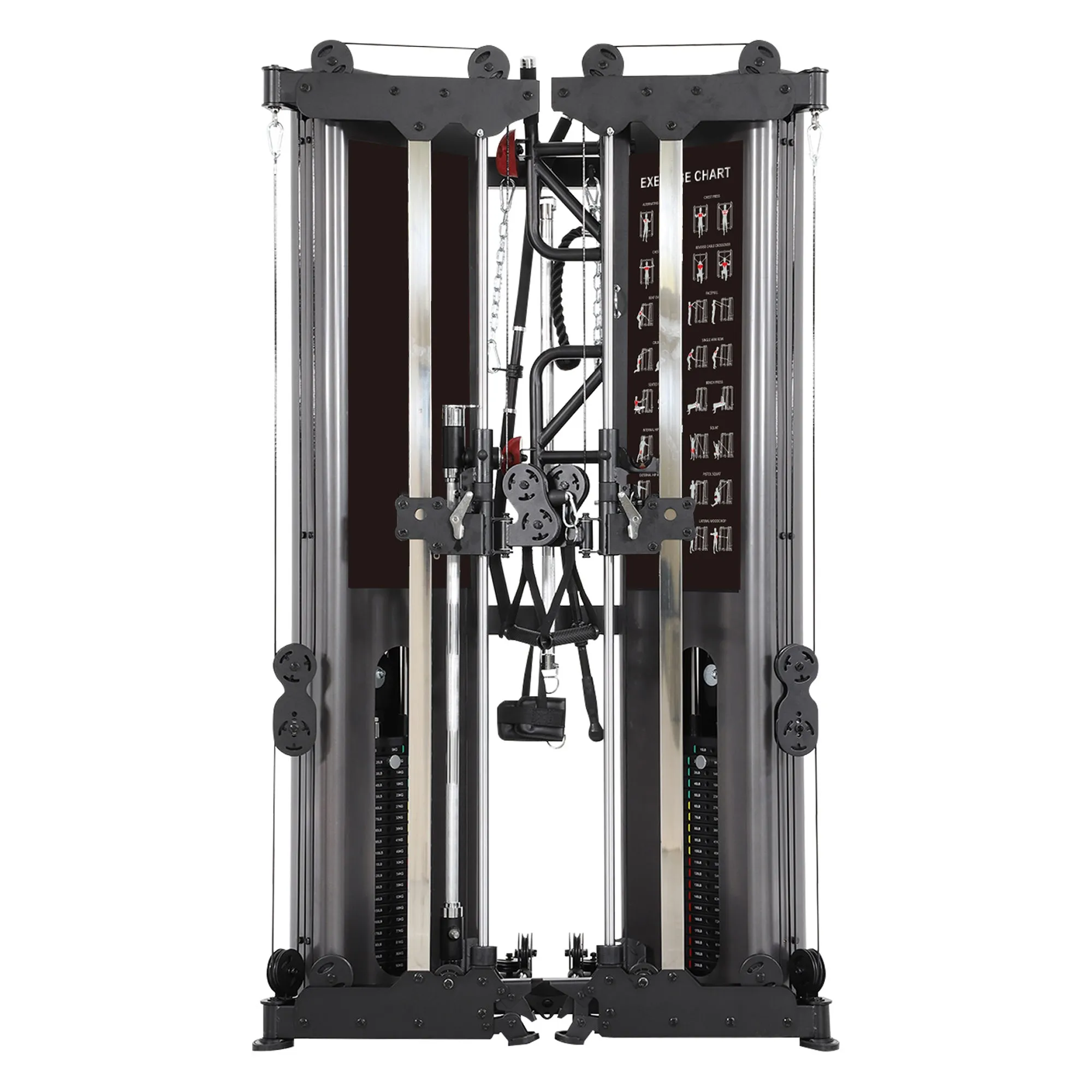 TITANIUM USA R50 FOLDING FUNCTIONAL SMITH MACHINE WITH WEIGHT STACKS