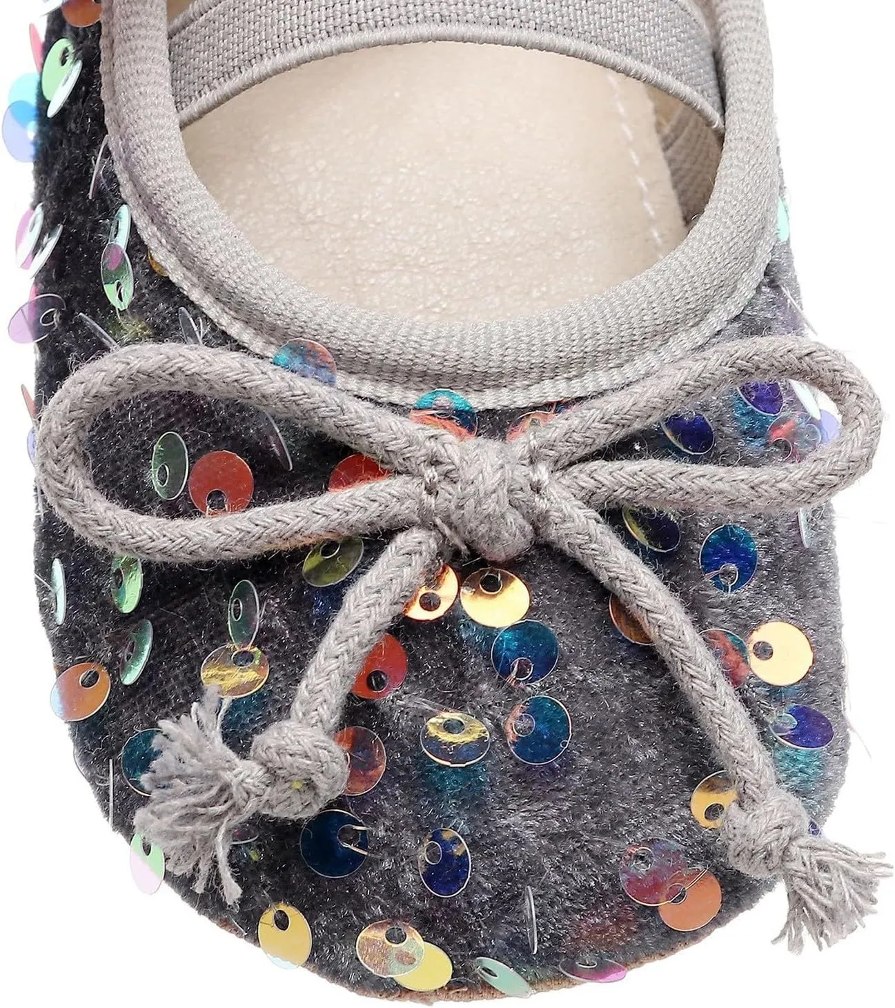 Toddler Girls Sequins Mary Jane Cloth Shoes Prewalker Newborn Lightweight Soft Sneaker Infant Baby Flat Dress Shoes