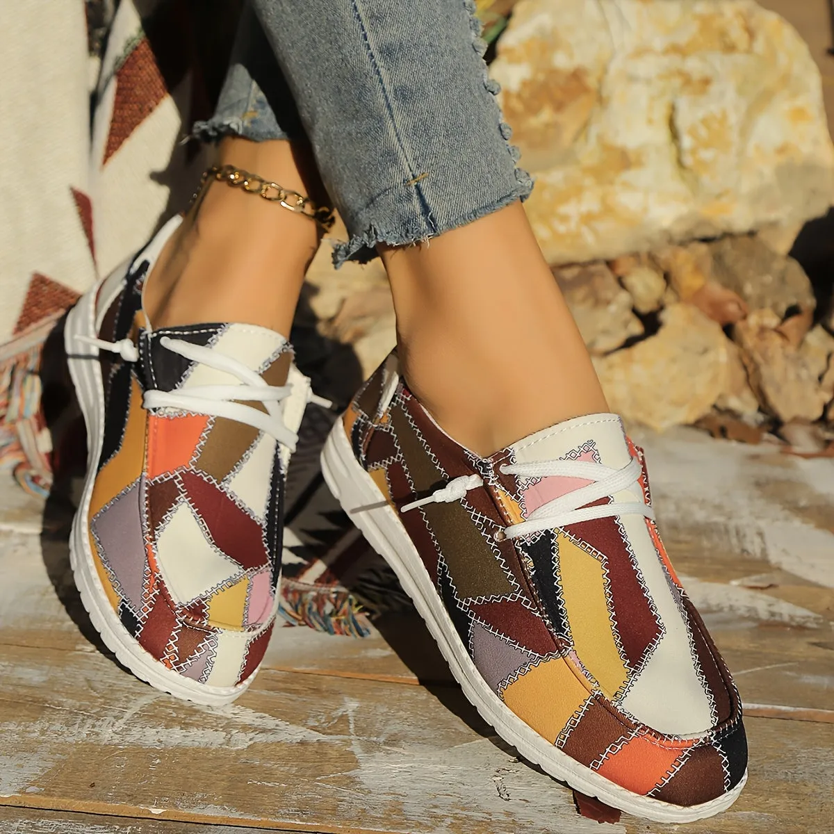 Trendy Plaid Canvas Shoes