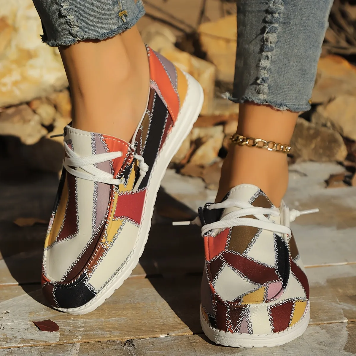 Trendy Plaid Canvas Shoes