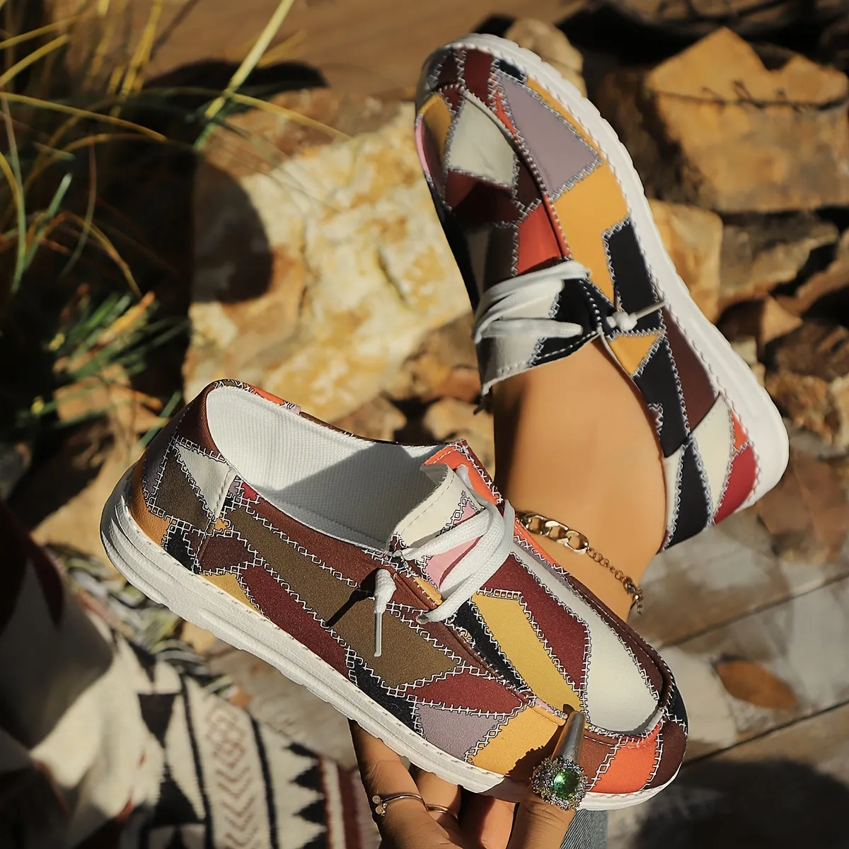 Trendy Plaid Canvas Shoes