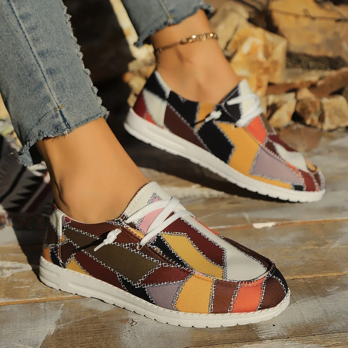 Trendy Plaid Canvas Shoes
