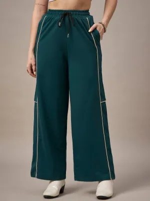 Women  Bottle Green Trackpants