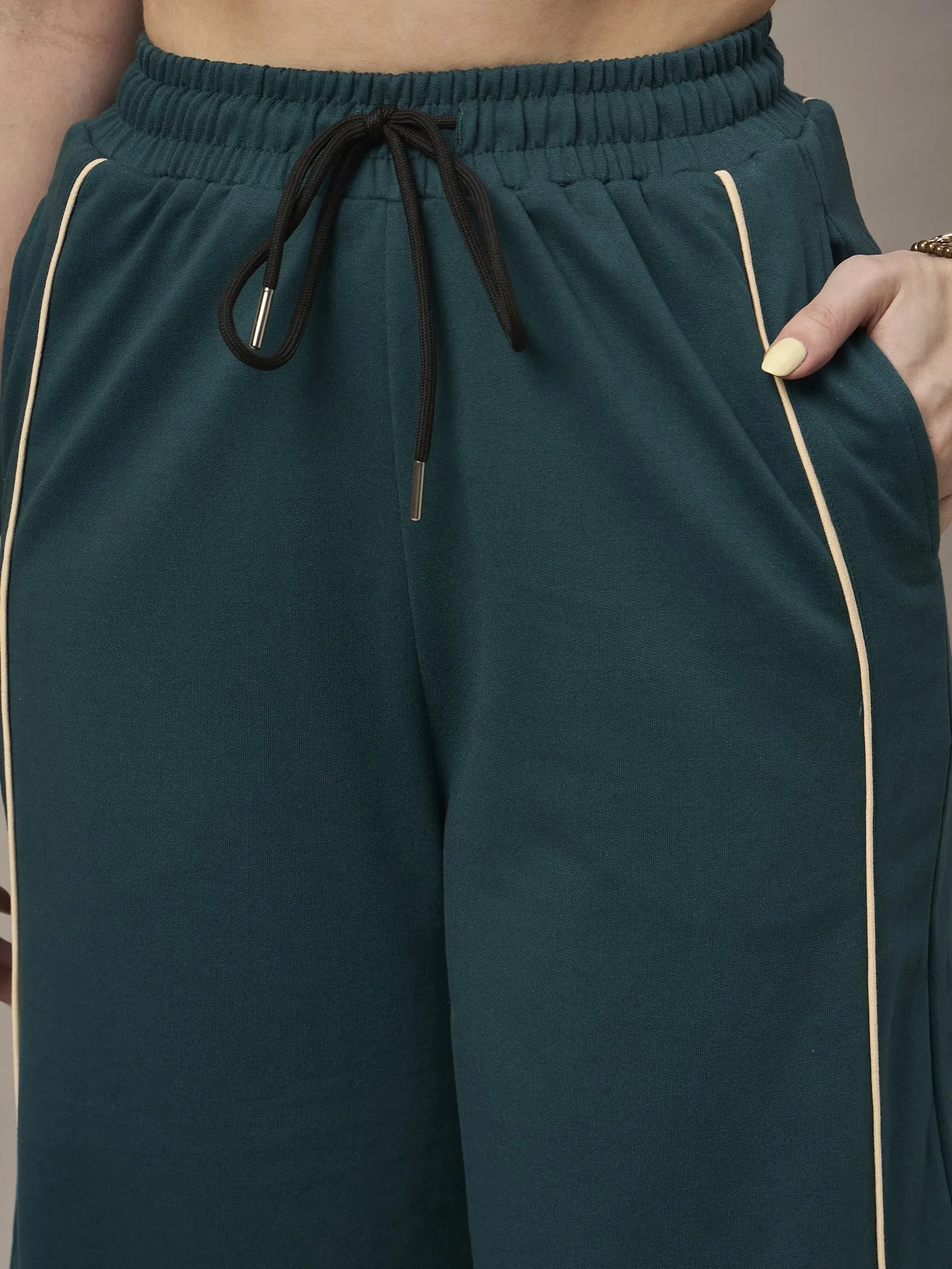 Women  Bottle Green Trackpants