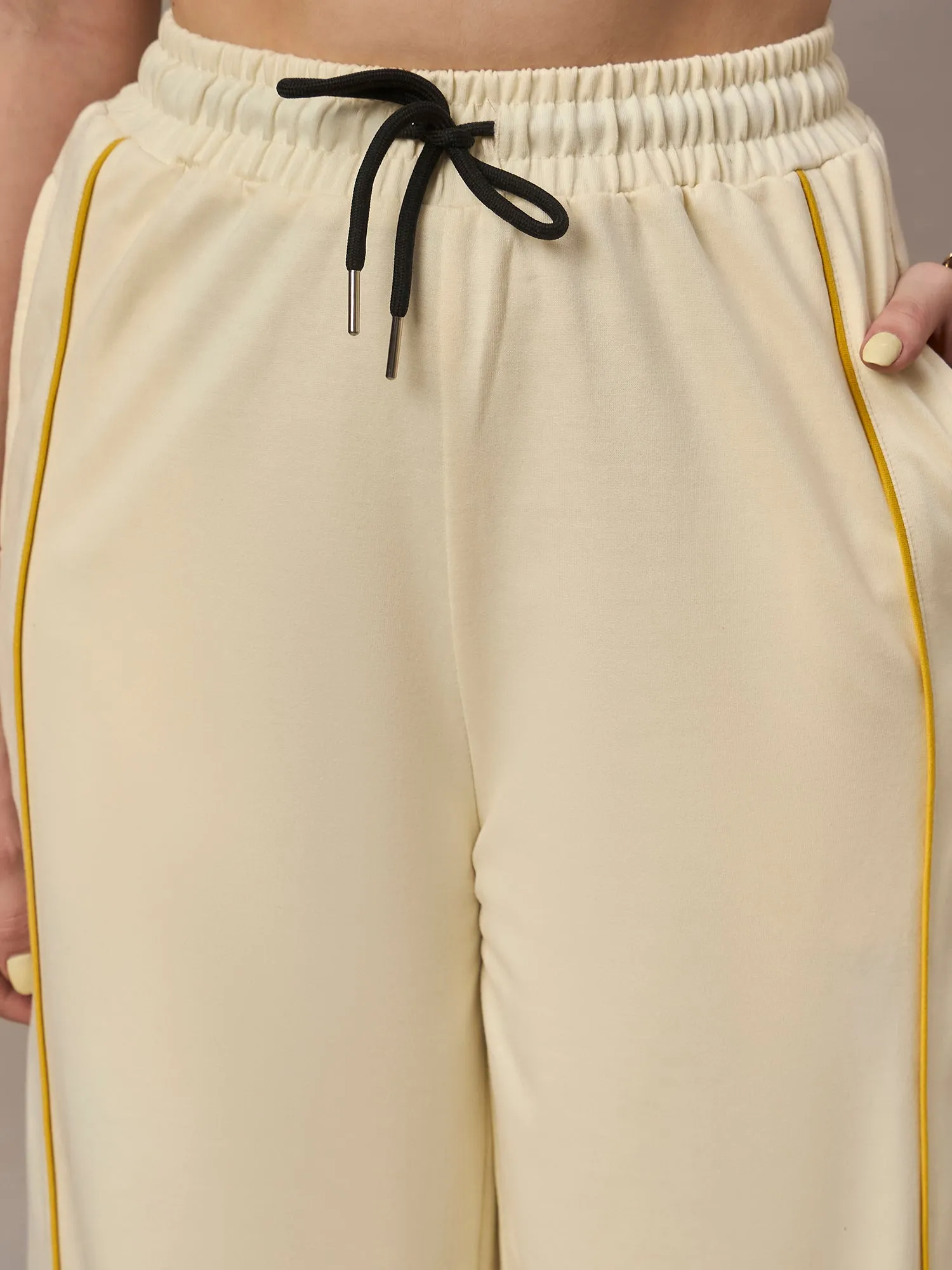 Women  Cream Trackpants
