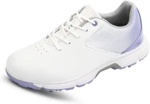 Womens Leather Golfing Walking Trainers Non Slip Waterproof Golf Workout Gym Sneakers